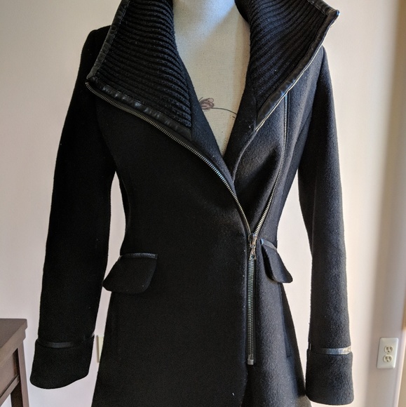Trina Turk Jackets & Blazers - Trina Turk Women's Mackenzie Leather Trim Coat